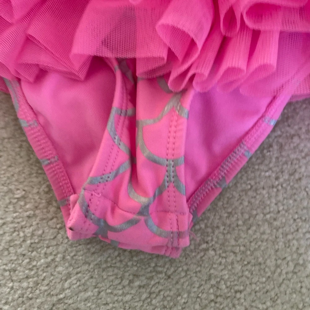 Cat& Jack Pink Mermaid Tutu Swimsuit size 3T